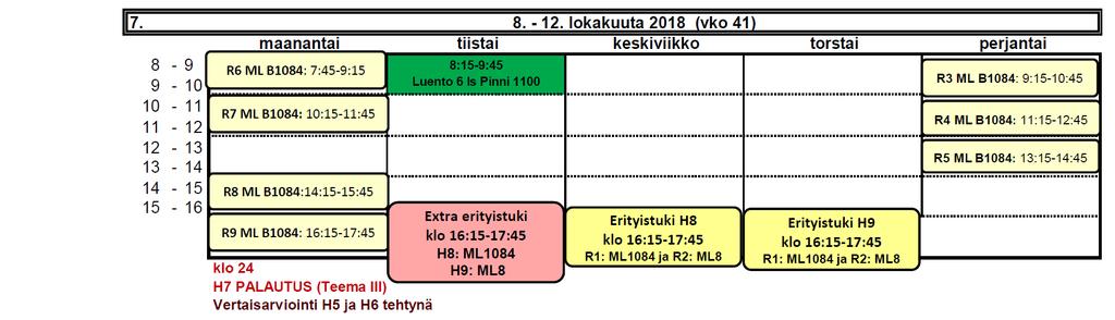 TÄMÄ VIIKKO o Viimeisten harjoitusten H8 ja H9 palautus ensi