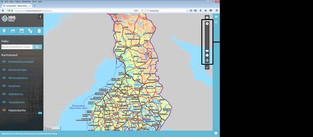 Koordinaattien määrittäminen pöytätietokoneella Karttapaikka palvelun avulla Jos olet ehdottoman varma,