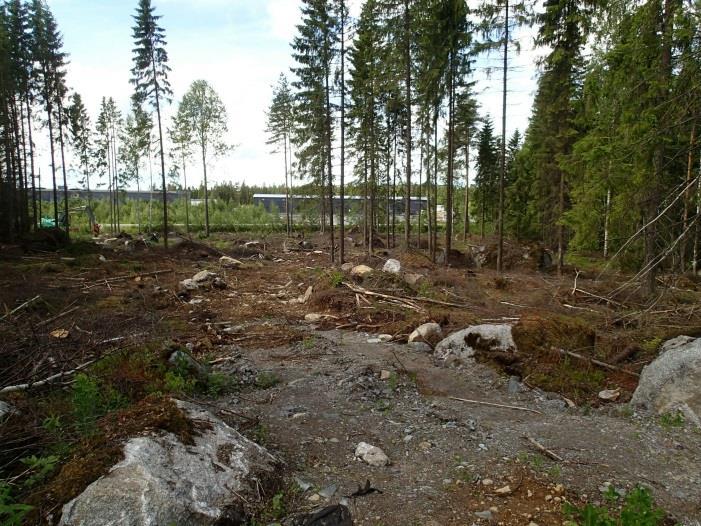 4 Tulos: Alueella ei ole kiinteitä muinaisjäännöksiä eikä muita kulttuurihistoriallisia jäännöksiä. 19.8.2017 Timo Jussila Timo Sepänmaa Vasemmalla: Alueen eteläosan osin muokattua maastoa.