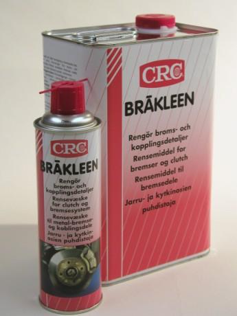 10001 CRC Bräkleen Jarrujenpuhdistus spray 500ml ja kanisteri 5L Jarrujärjestelmän puhdistusaine.