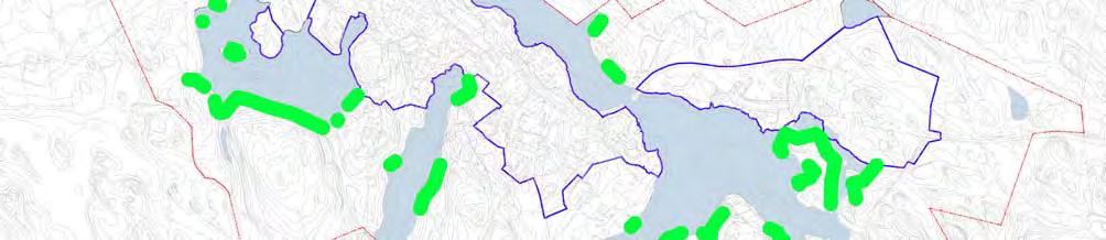 vanha metsä - Virranniemen rantalouhikko - Kuutinharjun suo - Syväjärven saaret - Syväjärven kapeikko - Pitkälahden lehto Kohteet sijaitsevat osayleiskaavassa
