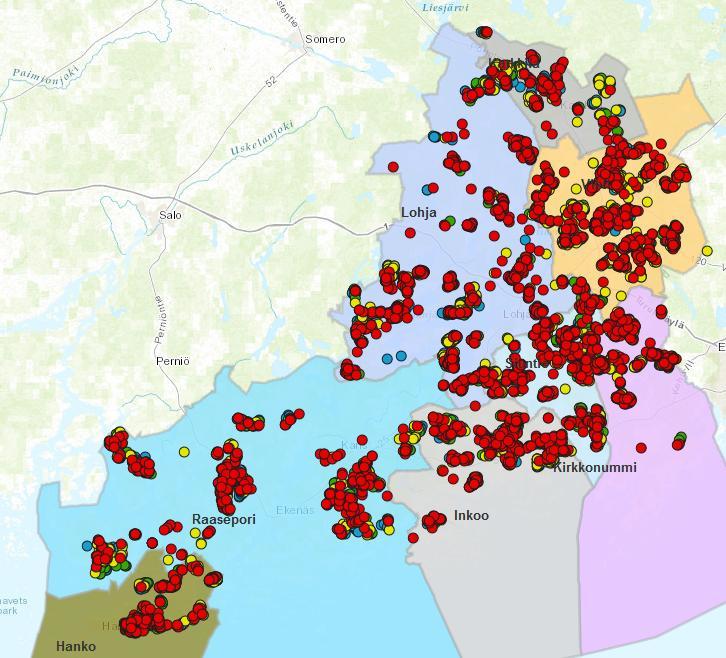 Kartoitus- ja neuvontakäynnit Neuvottuja kiinteistöjä Neuvottuja kohteita 2009-2016 2017 2009-2017 5 987 818 6805 ca 6