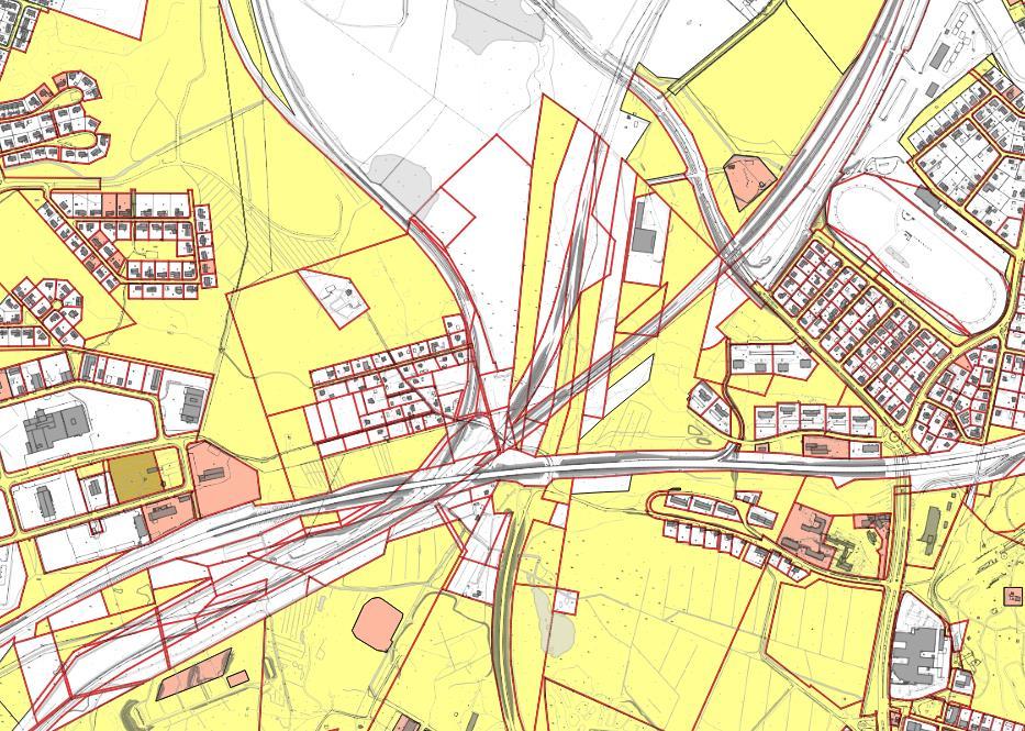 Maanomistus Alueen maanomistus on hajanainen. Kouvolan kaupunki omistaa liikenneväyliin ja asuinalueisiin rajautuvia alueita. Kuva 5. Maanomistuskartta.