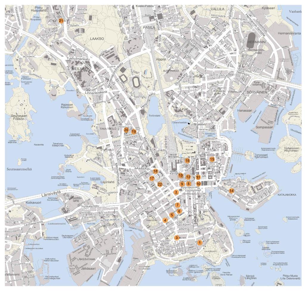 Lastausruutuja on 22 kappaletta Merkitty pysäyttämiskieltomerkillä ja erillisellä lisäkilvellä ( Ei koske kuormaavia eikä purkavia