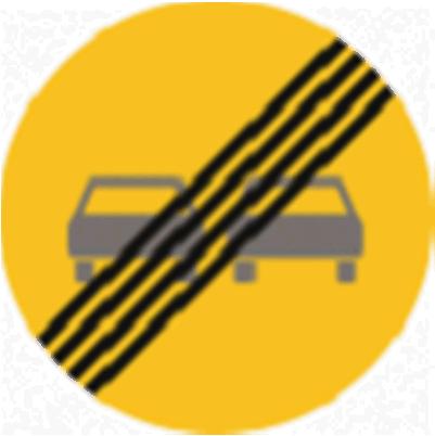Merkki ei koske kääntymistä varten ryhmittyneen ajoneuvon ohittamista ryhmittymisalueella eikä liittymiskaistalla kulkevan ajoneuvon ohittamista.