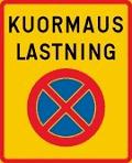 C43 Kuormauspaikka C43 Merkillä kielletään pysäyttäminen muilta ajoneuvoilta kuin kuormaavilta ja kuormaa purkavilta