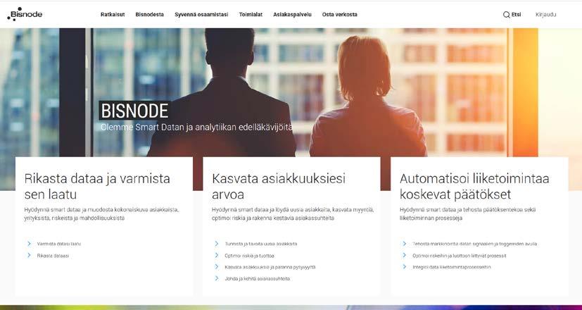 Kirjautuminen Bisnode-luottotietopalveluun Bisnode-luottotietopalveluun kirjaudutaan