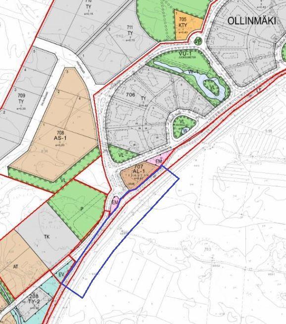 Pyhäjoen kunnanhallitus päätti Ollinmäellä sijaitsevan valtatien 8 risteysalueen asemakaavan muutoksen käynnistämisestä 20.6.2016, 275. Suunnittelualueen pinta-ala on n. 2,8 ha.