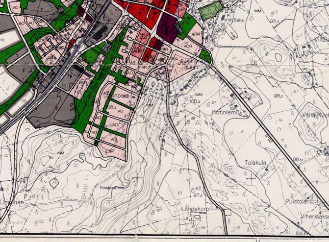 Maakuntakaavan 2040 luonnoksessa kaava aluetta koskevat pääosin voimassa olevien maakuntakaavojen mukaiset merkinnät: taajamatoimintojen alue (A); taajamatoimintojen reservialue (Ar); virkistys,