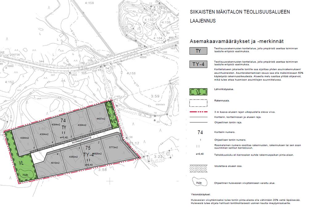 (2) Mäkitalon teollisuusalueen asemakaavan muutos 3 Siikaisten kunta on keskittänyt uuden teollisuusrakentamisen Mäkitalon alueelle.