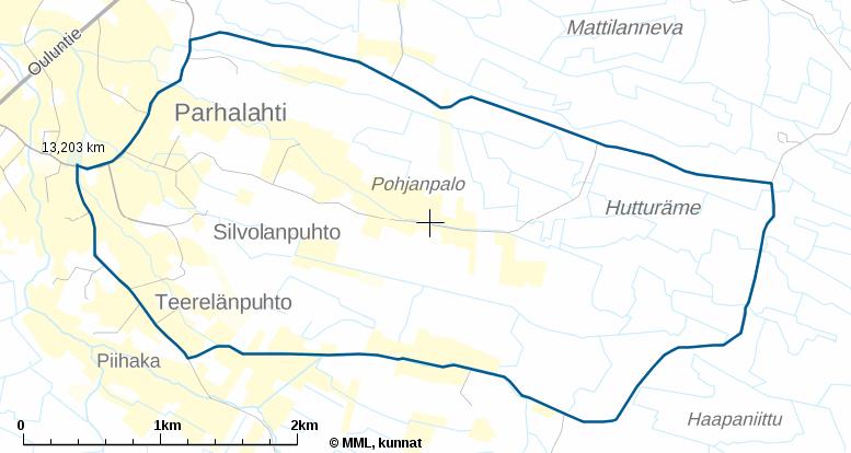 Reitti P (13,2 km, 56 tilaa, 74 om.