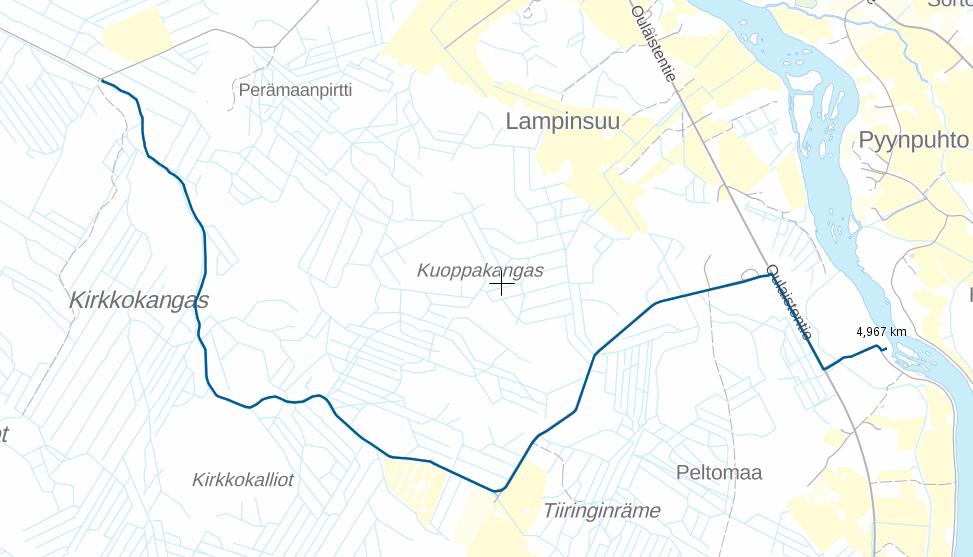 Reitti H (5,0 km, 18 tilaa, 27 om.