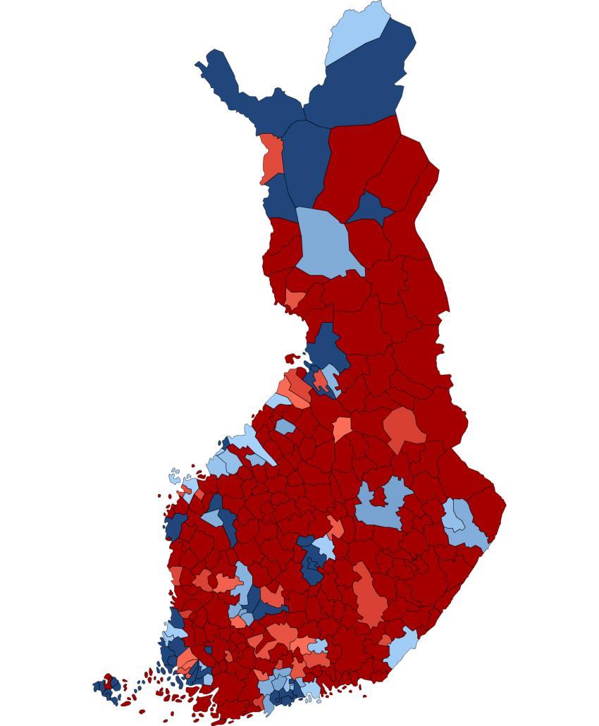 VÄESTÖMUUTOS KUNNITTAIN 2016-2017 TOP 20 VÄESTÖMUUTOS % MANNER- SUOMESSA 2016-2017 SIJOITUS KUNTA MUUTOS % 1 Järvenpää 2,54 2 Kauniainen 2,44 3 Uusikaupunki 2,29 4 Rusko 2,07 5 Sipoo 1,95 6