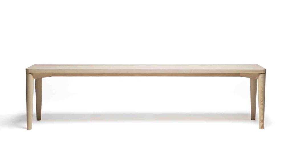 12 DESIGNS FOR NATURE JANUARY BENCH design Harri Koskinen ash 1750mm x 320mm x 450mm JANUARY TABLE design Harri Koskinen ash HKP1: Ø530mm x 400mm HKP2: Ø650mm