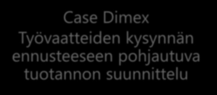 Case Dimex Työvaatteiden kysynnän