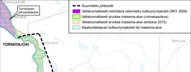 Ympäristövaikutusten arviointiohjelma 55 Tornionjokilaakson maisema-alueen rajausta on tarkastettu vuosien 2010-2014 päivitys- ja