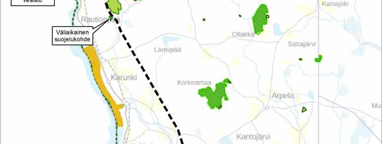 Ympäristövaikutusten arviointiohjelma 75 Metsäkeskuksen aineiston perusteella johtoreitillä ei ole metsälain arvokkaita elinympäristöjä.