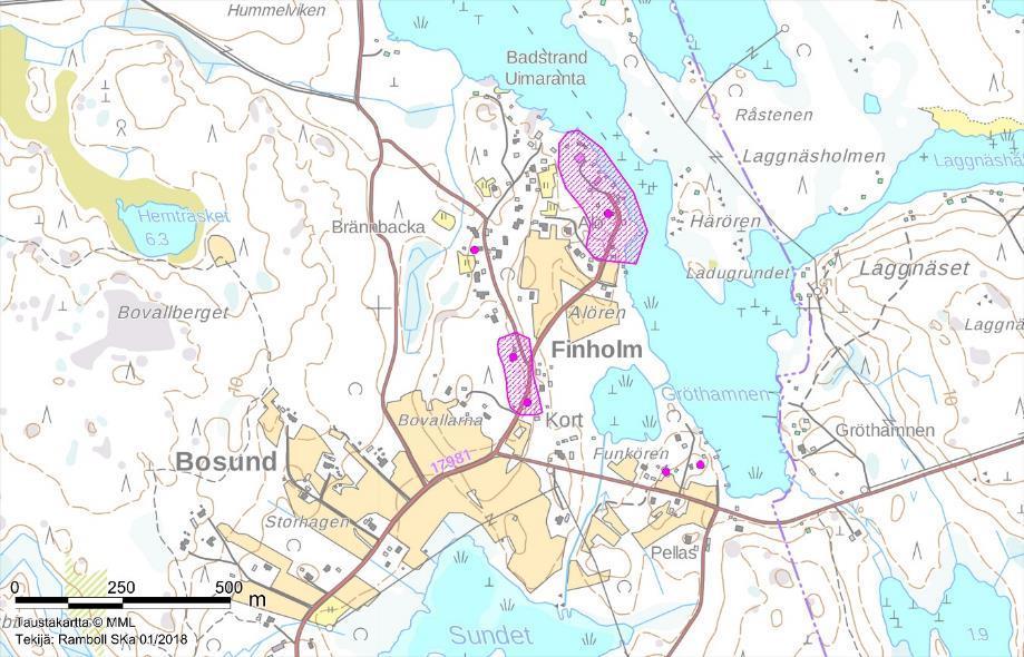 6.3 Kyläkuvallisesti arvokkaat kokonaisuudet Alueelta voidaan tunnistaa kaksi maisemallisesti ja kyläkuvallisesti arvokasta kokonaisuutta. Kuva 21.