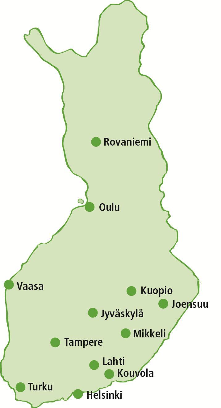 Liikenneturva on valtakunnallinen ja paikallinen 12 toimipistettä eri puolella Suomea keskustoimisto Helsingissä keskusjärjestö,