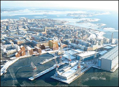 Helsingin kaupunki Esityslista 31/2011 7 (17) Kaupunkisuunlautakunta Tavoitteet Telakkarannan suunnitelma perustuu Punavuoresta johtavien katujen jatkamiseen rantalaiturille.