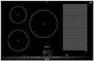 jossa 5 lämpötila-asetusta EX877LVV1E 80 cm 2129 comfortdesign, Dual lightslider-ohjaus 5 induktiokeittoaluetta, joista 1 flexinductionkeittoalueita fryingsensor Plus paistosensori, jossa 5