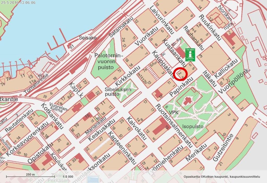 1. SUUNNITTELUALUE Suunnittelualue sijaitsee Kotkansaaren kaupunginosassa, kauppatorin kaakkoisreunalla, osoitteessa Keskuskatu 9.