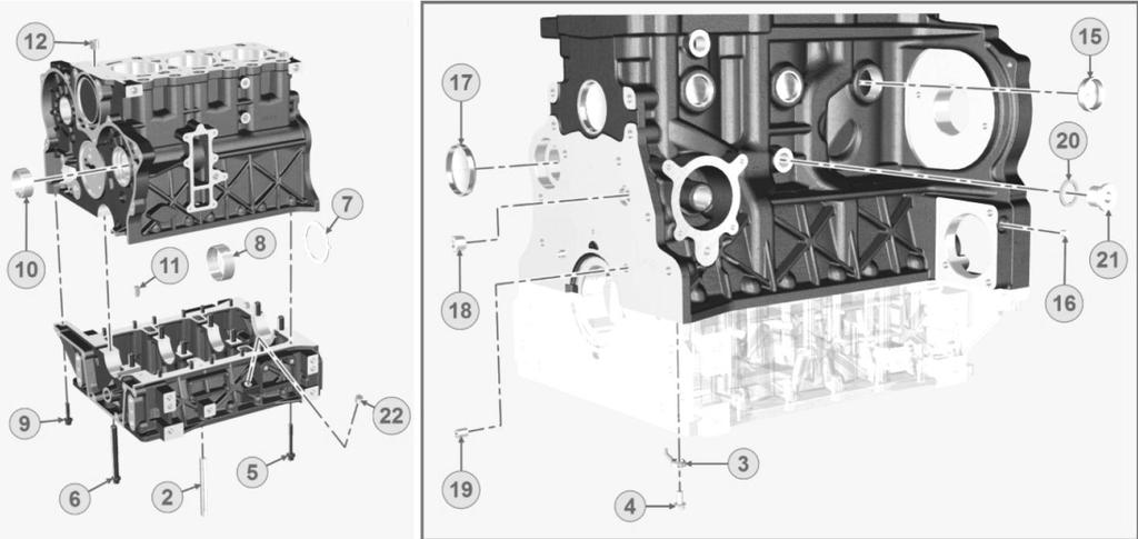 3.5 Moottorilohko / Crankcase / LM 387 spare parts catalogue Part no Kit Incl.