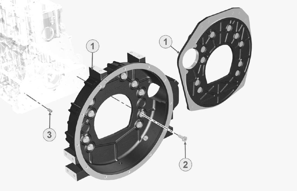 3.41 Kytkinkotelo / Engine bell & backplate / Part no Kit Incl.