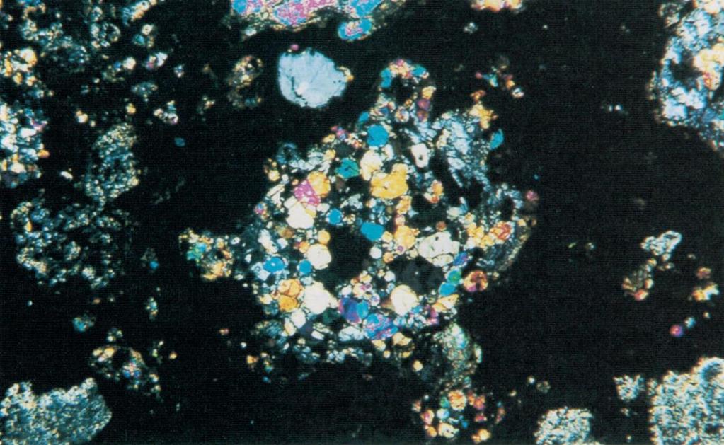 Refraktorisiin sulkeumiin kuuluvat Connollyn (2005) mukaan kalsium-alumiinisulkeumat eli CAsulkeumat (CAI, Calcium Aluminium Inclusion) (Kuva 11) ja amebamaiset oliviinikertymät (AOA, Ameboid Olivine