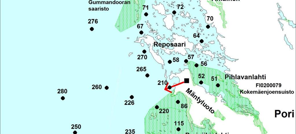 merialueen tarkkailuasemat.