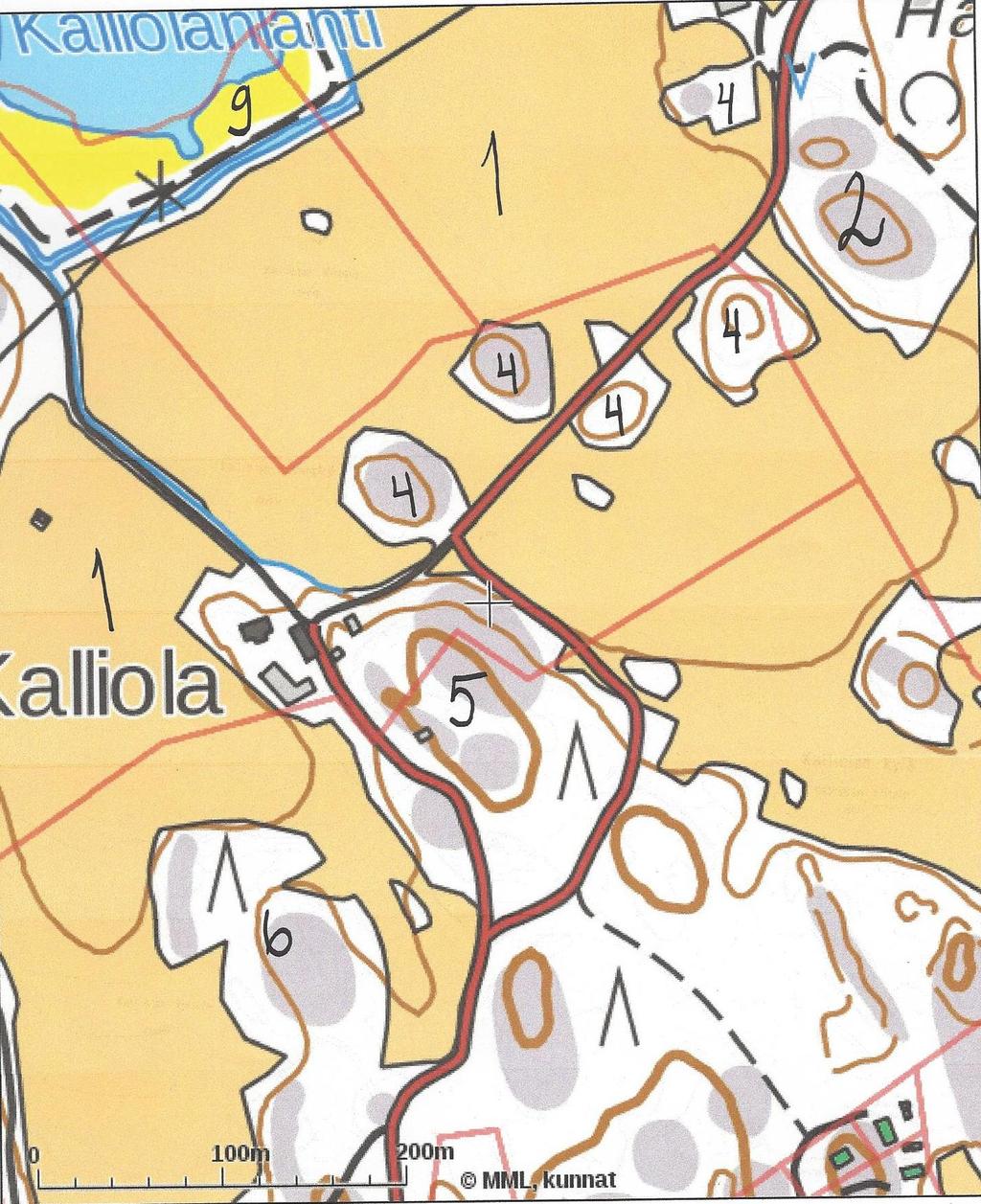 15 Kartta 2: Selvitysalueen kuvioiden sijainnit