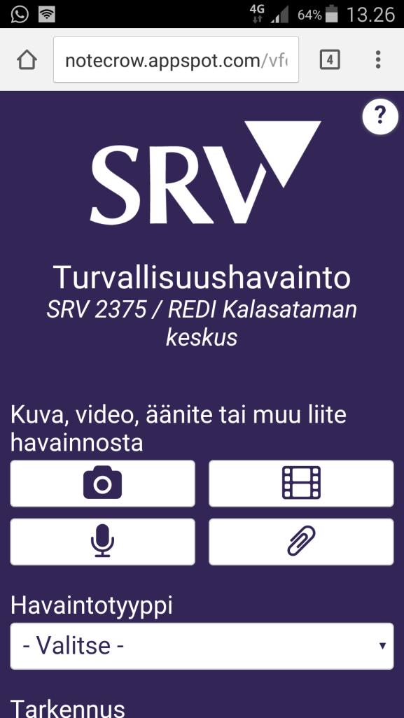 ylläpitoon: Turvallisuushavainnointi