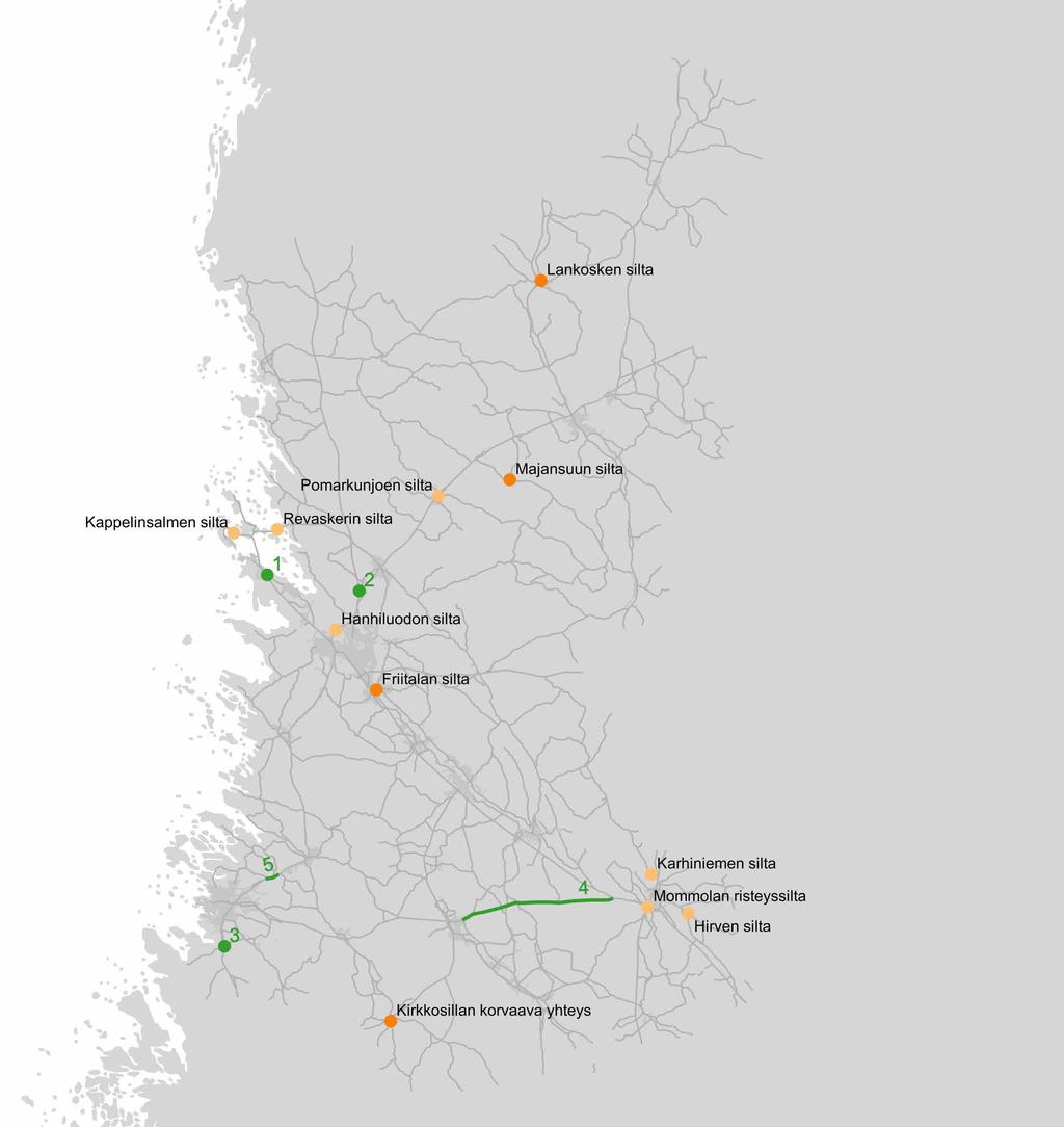 6.3 Investoinnit Satakunnan liikennejärjestelmäsuunnitelman tavoitteet toimivat lähtökohtana edistettäessä alueen suunnittelu- ja investointihankkeita.