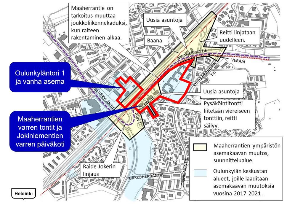Käskynhaltijantien ympäristö tiivistyy ja alueelle rakentuu uutta asuinkerrosalaa noin 1800 asukkaalle. Ympäristö muuttuu myös urbaaniksi katutilaksi.