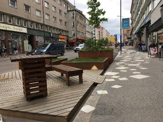 Liiketilojen monimuotoisuus ja muokattavuus nostaa vuokrausastetta Terassit, pöytäryhmät ja parklet-ratkaisut lisäävät