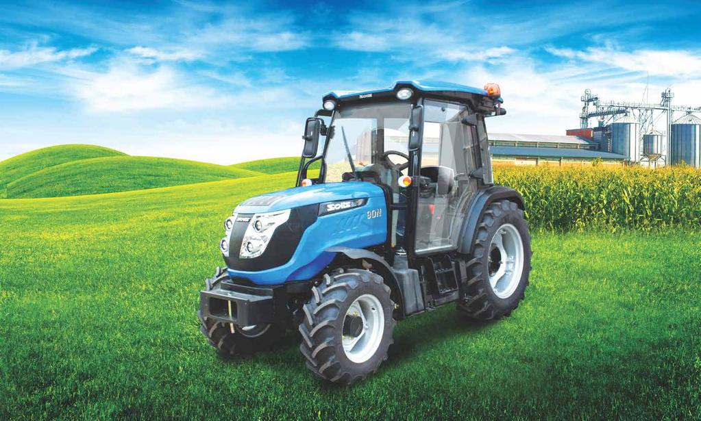 SOLIS 75N ja 90N CRDi -traktorit ovat suunniteltu käytettäviksi ahtaissa tiloissa, joissa normaalilevyisillä traktoreilla ei mahduta