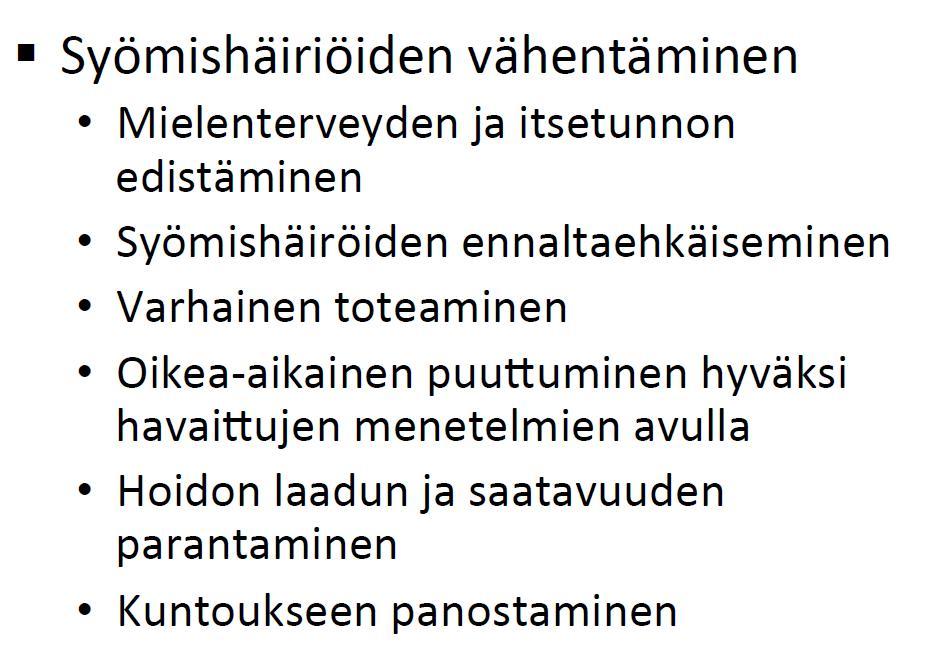 Syömishäiriöiden