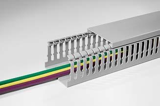 3.7 Kaapelisuojaus Johdotuskourut Halogeenivapaat johdotuskourut HelaDuct HTWD-HF HelaDuct HTWD-HF-halogeenivapaat johdotuskourut soveltuvat käyttökohteisiin joissa vaaditaan suurta