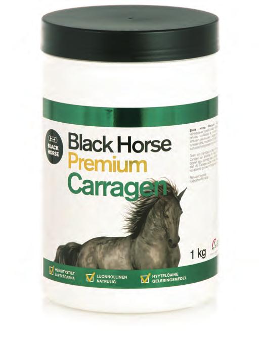Carragen 1 kg Carragen Carragenista valmistettavaa hyytelöä voidaan käyttää pölyisistä rehuista, kuivikkeista tai huonosta talli-ilmasta johtuvaan tukkoisuuteen. Ota n. 50 g (n. 1 dl) Carragenia esim.