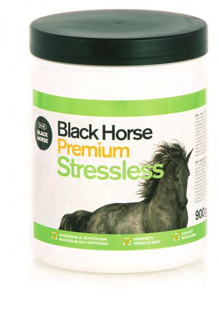 Stressi, hermosto Stressless 900 g Stressless Erityisravinnoksi tarkoitettu täydennysrehu hevosille stressireaktioiden lieventämiseen.