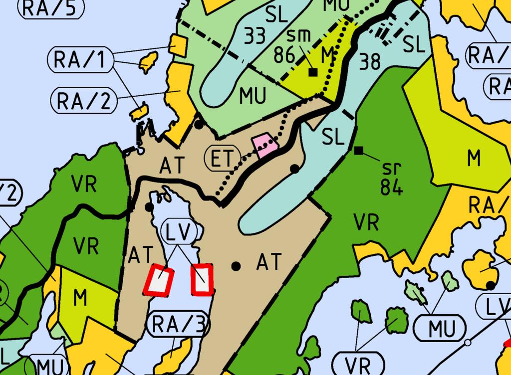 Liite/Bilaga OSAYLEISKAAVA DELGENERALPLAN Ote saaristo- ja rannikkoalueiden osayleiskaavasta.