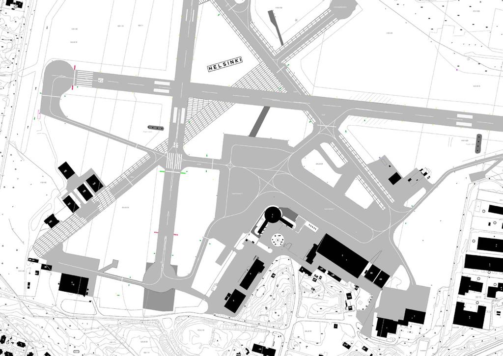 Tämä sivu: Malmin lentoasema, nykytilanteen inventointikartta, Ympäristöhistoriallinen selvitys (YHS) Arkkitehtitoimisto