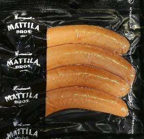 aromit, säilöntäaine E250 luonnonsuolessa (sika). 1040 kj (250 kcal) 8,6 g 1,7 g 0,2 g 12 g 1,8 g TUOTENRO 8610 Julkujärven Grillimakkara n.