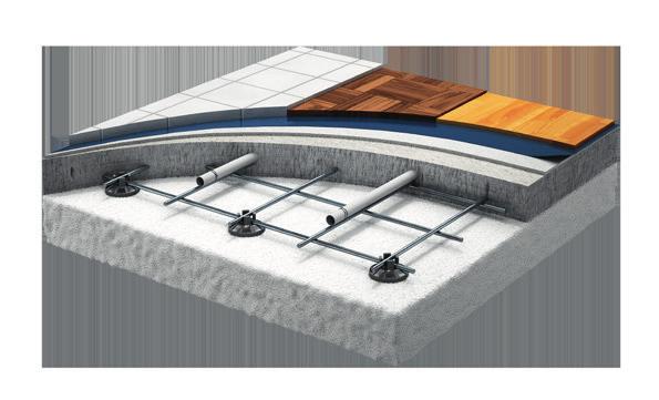 Betonivalu 6-8cm Topway lämmitysputki 16 2 tai 20x2mm Raudoitus Raudoitustuki Eristys Askeläänieristys (parketti- tai Kosteussulku märkätiloissa tai mahdollinen