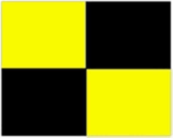 Kansainvälisistä pysäytysmerkeistä on ensisijaisesti käytettävä L-kirjainta, joka on viestilippuna kelta-mustajakoinen (kuva 2) 