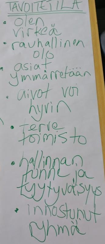 ongelma ensin tavoitteeksi/toivetilaksi.