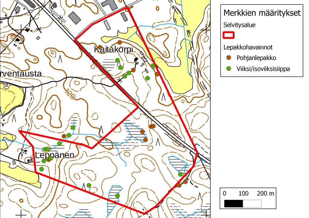 3 (8) Taulukko 1. Kartoituskäyntien ajankohdat ja sääolosuhteet (kartoituksen alussa) sekä lepakkohavaintojen määrät.