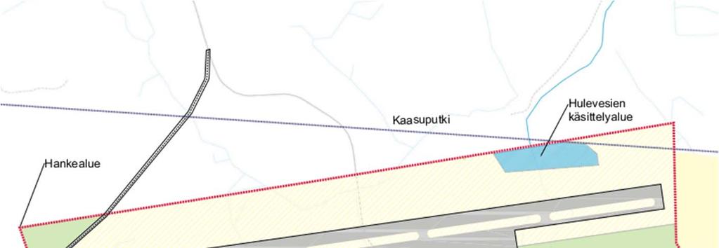 22 Vaihtoehto 3, Pitkä kenttä Kuiva paahdeympäristö Kiitotien pituus on 1190 metriä. Sen yhteyteen rakennetaan lentokonehalli.