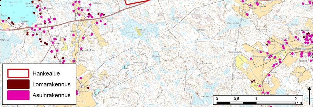 lomarakennukset sijaitsevat