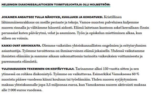 YHTEISKUNNALLINEN VAIKUTTAVUUS: Vamoksessa olleista nuorista 60 % pääsee vuodessa kiinni kouluun tai työelämään.